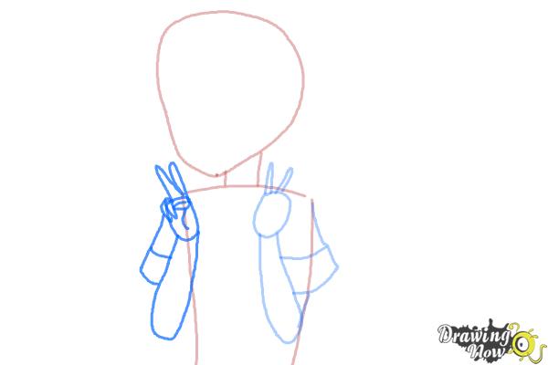 How to Draw Fubuki from Kantai Collection - Step 4 How to Draw Fubuki from Kantai Collection - Step 4