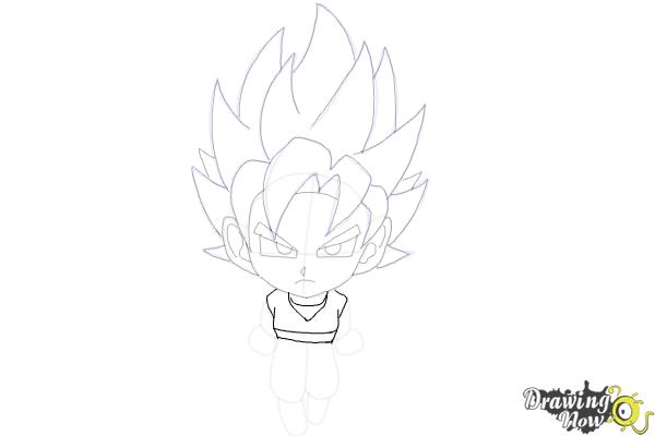 How to Draw Goku (Super Saiyan) - Step 17 How to Draw Goku (Super Saiyan) - Step 17