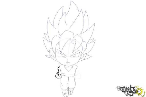 How to Draw Goku (Super Saiyan) - Step 20 How to Draw Goku (Super Saiyan) - Step 20