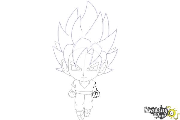 How to Draw Goku (Super Saiyan) - Step 21 How to Draw Goku (Super Saiyan) - Step 21