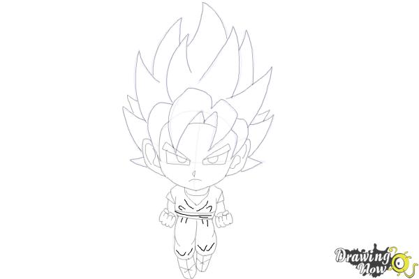 How to Draw Goku (Super Saiyan) - Step 22 How to Draw Goku (Super Saiyan) - Step 22