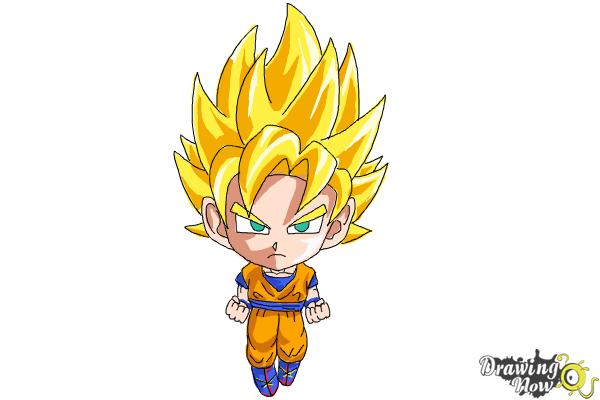 How to Draw Goku (Super Saiyan) - Step 23 How to Draw Goku (Super Saiyan) - Step 23