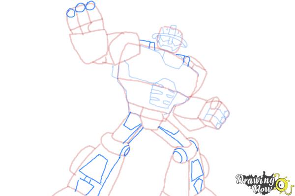 How to Draw Heatwave from Transformers Rescue Bots - Step 9