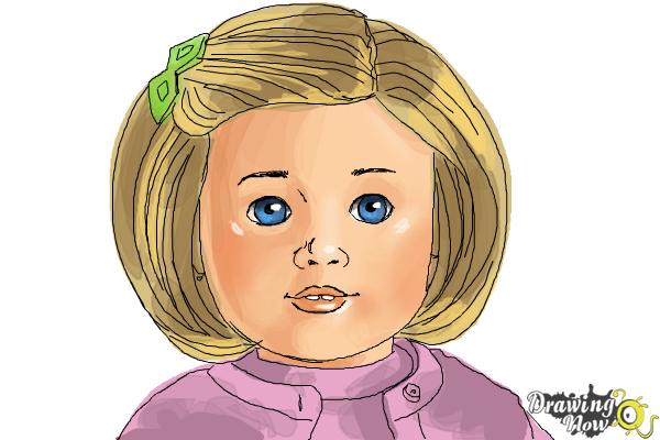 How to Draw Kit, Doll from American Girl - Step 10