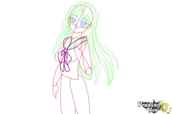 How to Draw Manga Characters - Step 10 How to Draw Manga Characters - Step 10