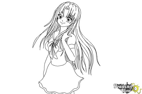 How to Draw Manga Characters - Step 12 How to Draw Manga Characters - Step 12