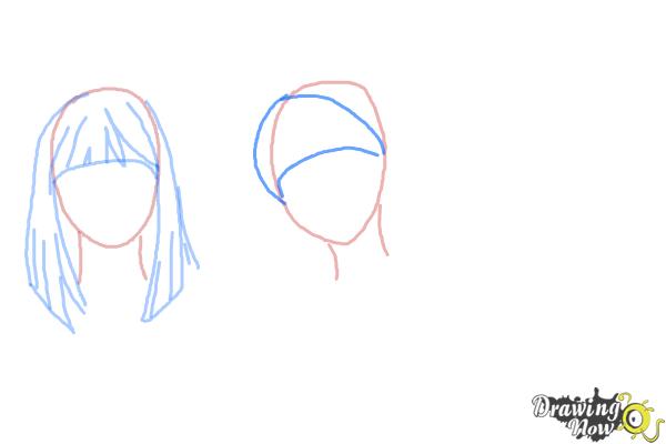 How to Draw Manga Hair - Step 5 How to Draw Manga Hair - Step 5