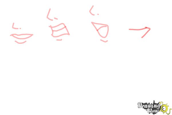 How to Draw Manga Mouths - Step 8 How to Draw Manga Mouths - Step 8