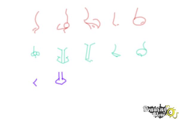 How to Draw Manga Noses - Step 12