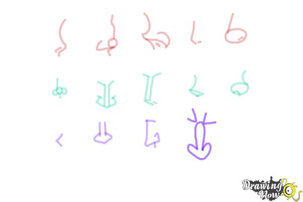 How to Draw Manga Noses - Step 14