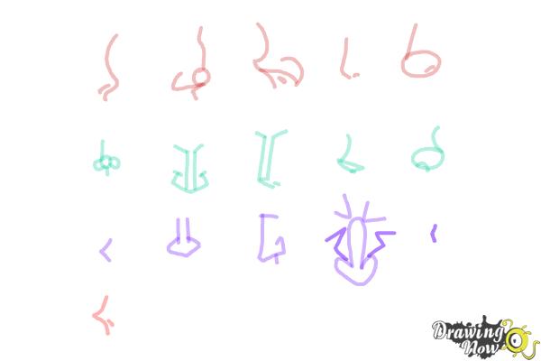 How to Draw Manga Noses - Step 15