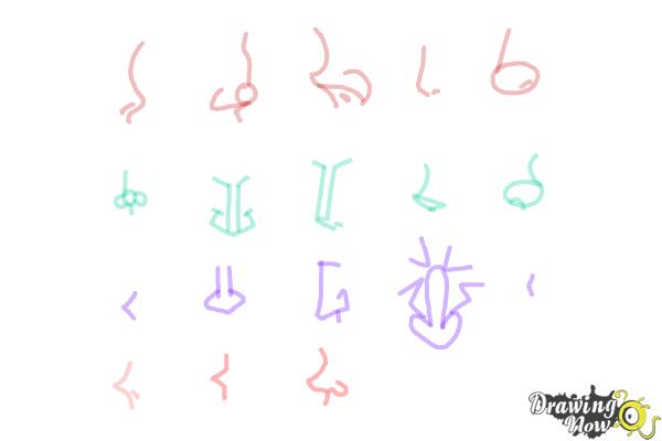 How to Draw Manga Noses - Step 16