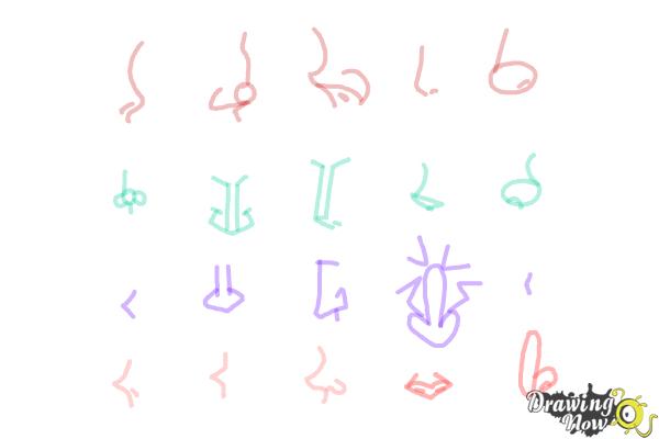 How to Draw Manga Noses - Step 17
