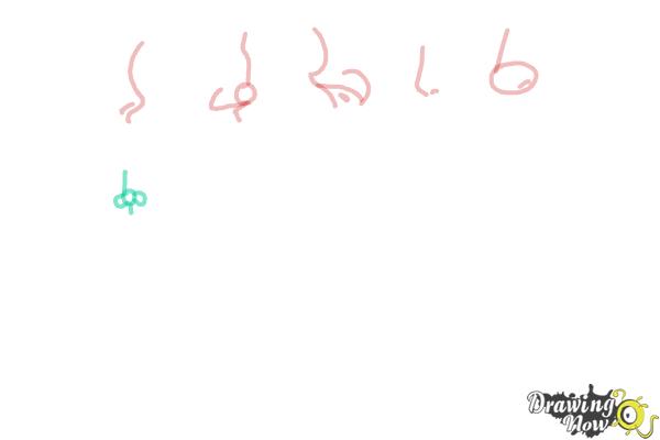 How to Draw Manga Noses - Step 7
