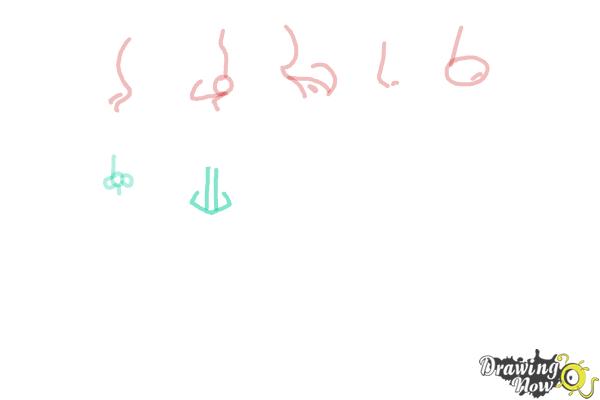 How to Draw Manga Noses - Step 8