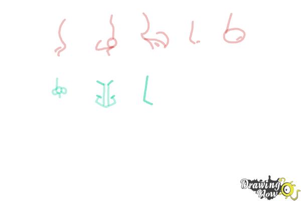 How to Draw Manga Noses - Step 9