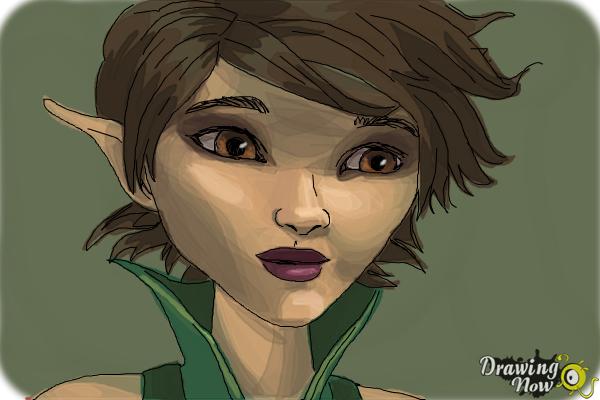 How to Draw Marianne from Strange Magic - Step 10