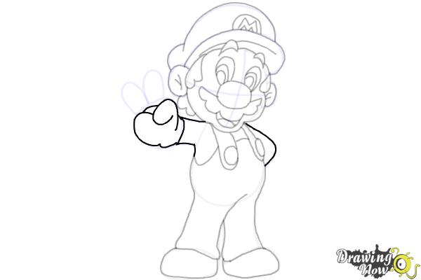 How to Draw Mario from The Super Mario Bros. Movie - Step 15