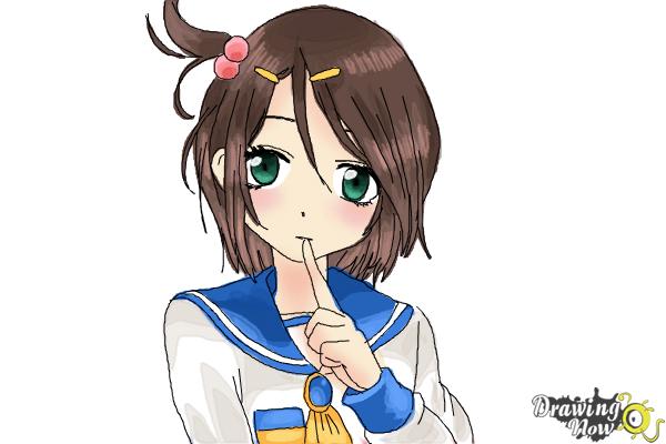 How to Draw Mayu Suzumoto from Corpse Party - Step 8