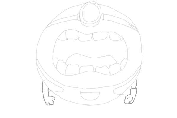 How to Draw Mega Minion Jerry from Despicable Me 4 - Step 6 How to Draw Mega Minion Jerry from Despicable Me 4 - Step 6