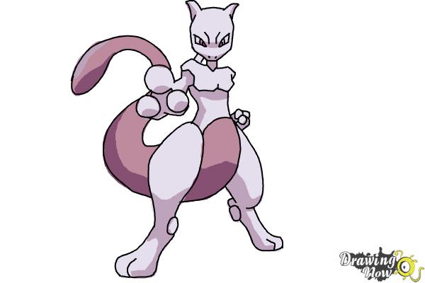 How to Draw Mewtwo from Pokemon - Step 10