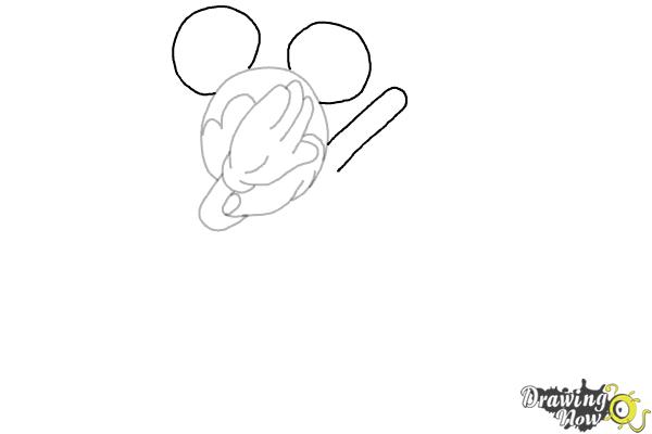 How to draw Mickey Mouse Dabbing - Step 7 How to draw Mickey Mouse Dabbing - Step 7
