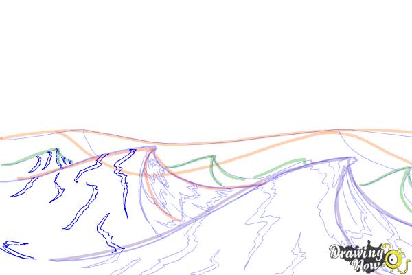 How to Draw Ocean Waves - Step 12