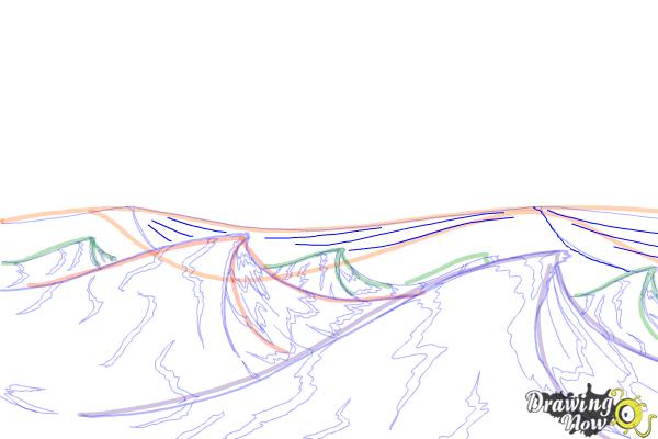 How to Draw Ocean Waves - Step 14