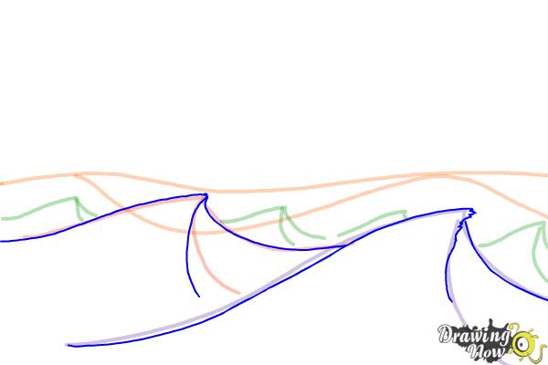 How to Draw Ocean Waves - Step 7