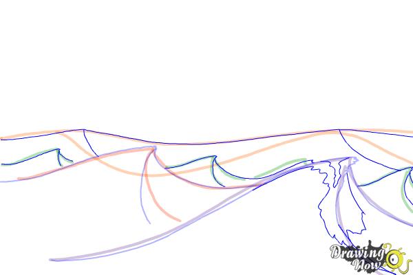 How to Draw Ocean Waves - Step 8
