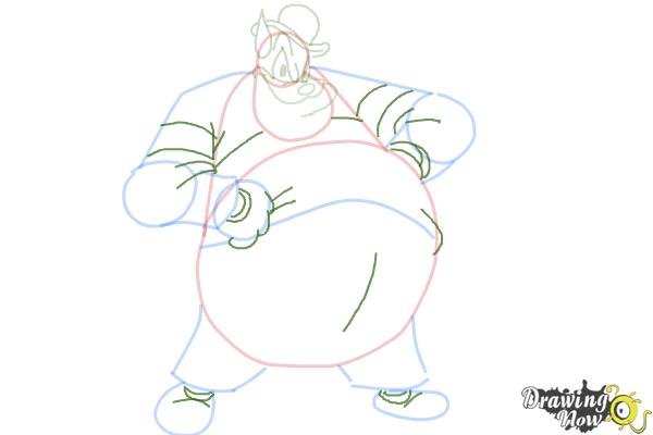 How to Draw Pete, Disney Villain - Step 9