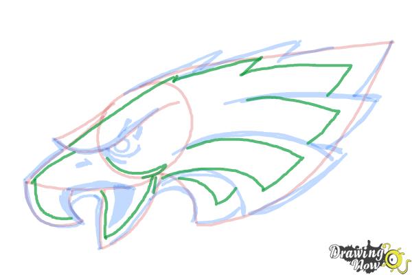 How to Draw Philadelphia Eagles Logo, Nfl Team Logo - Step 8 How to Draw Philadelphia Eagles Logo, Nfl Team Logo - Step 8