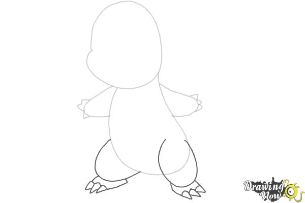 How to Draw Pokemon Charmander - Step 3 How to Draw Pokemon Charmander - Step 3