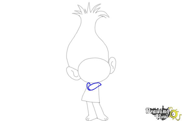 How to Draw Poppy from Trolls - Step 5