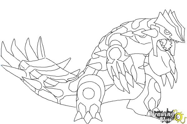 How to Draw Primal Groudon from Pokemon - Step 10 How to Draw Primal Groudon from Pokemon - Step 10