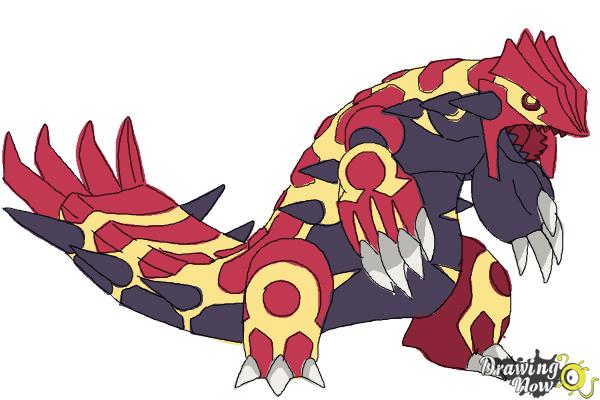 How to Draw Primal Groudon from Pokemon - Step 11 How to Draw Primal Groudon from Pokemon - Step 11