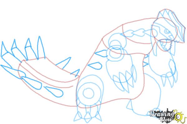 How to Draw Primal Groudon from Pokemon - Step 9 How to Draw Primal Groudon from Pokemon - Step 9