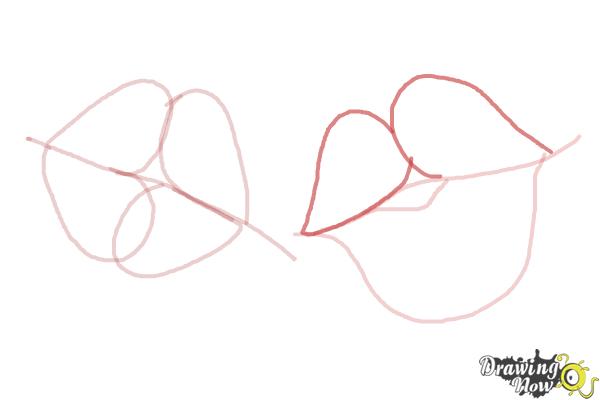 How to Draw Puckered Lips - Step 7