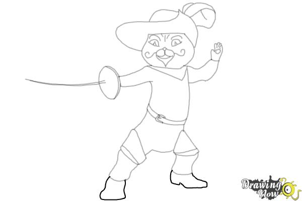 How to Draw Puss in Boots 2 - Step 18 How to Draw Puss in Boots 2 - Step 18
