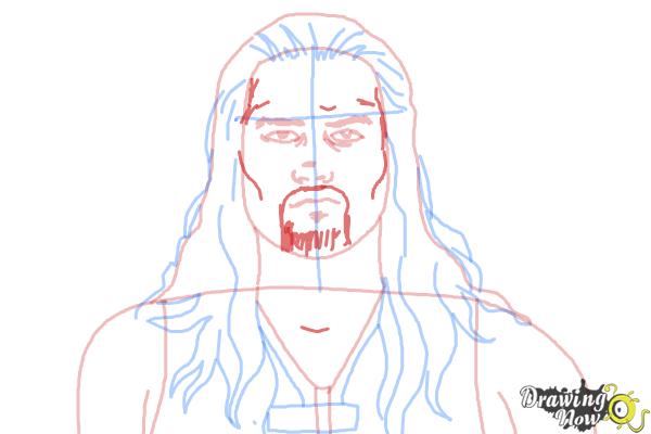 How to Draw Roman Reigns from WWE - Step 9