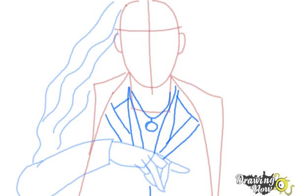 How to Draw Scarlet Witch from Avengers: Age Of Ultron - Step 5 How to Draw Scarlet Witch from Avengers: Age Of Ultron - Step 5