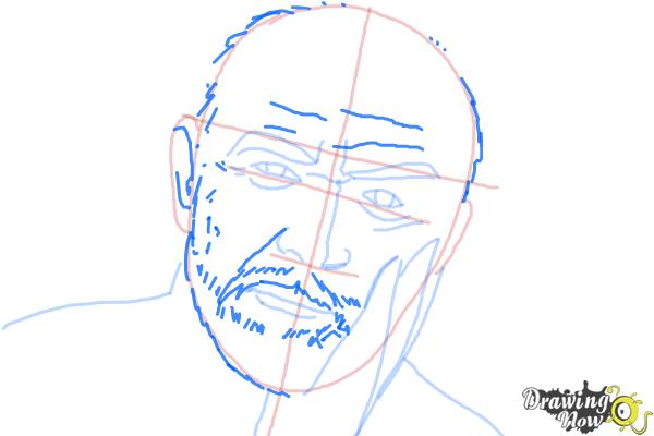 How to Draw Sean Connery - Step 6 How to Draw Sean Connery - Step 6