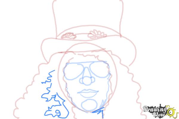 How to Draw Slash, Saul Hudson - Step 9