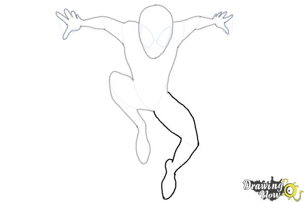 How to Draw Spider-Man: Across the Spider-Verse - Step 10 How to Draw Spider-Man: Across the Spider-Verse - Step 10