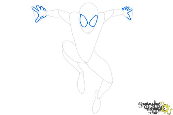 How to Draw Spider-Man: Across the Spider-Verse - Step 6 How to Draw Spider-Man: Across the Spider-Verse - Step 6