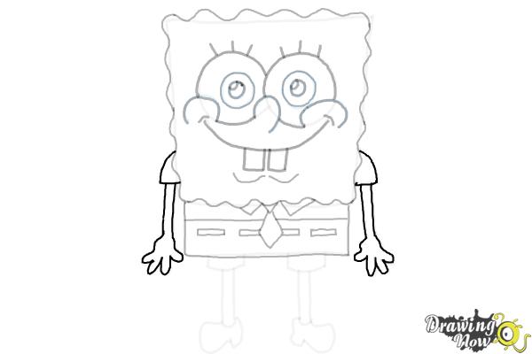 How to Draw Spongebob Squarepants - Step 12 How to Draw Spongebob Squarepants - Step 12