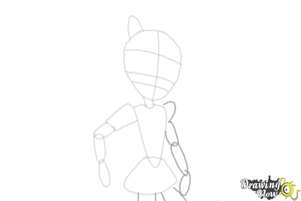 How to draw Sunset Shimmer from My Little Pony Equestria Girls Friendship Games - Step 5
