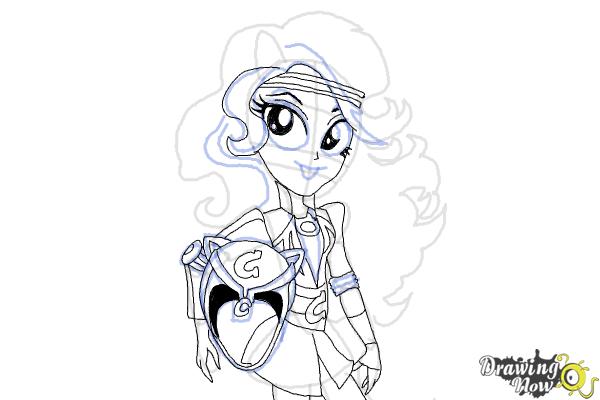 How to draw Sunset Shimmer from My Little Pony Equestria Girls Friendship Games - Step 9