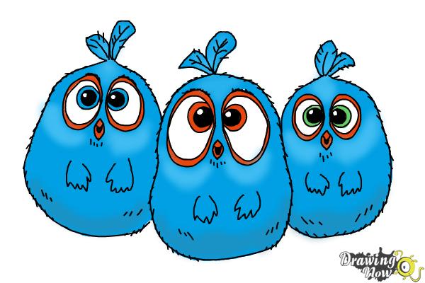 How to Draw The Blues from The Angry Birds Movie - Step 10 How to Draw The Blues from The Angry Birds Movie - Step 10
