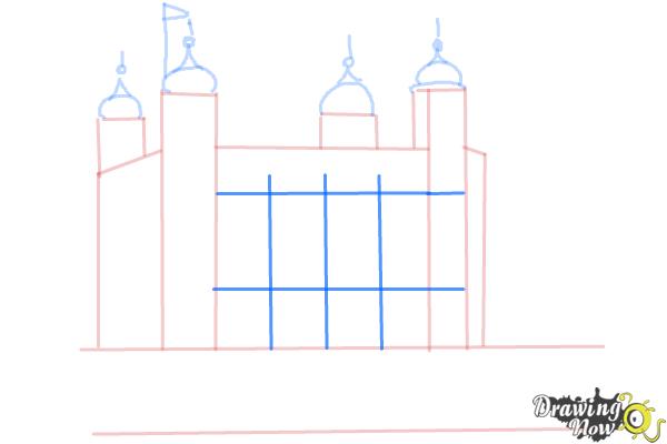 How to Draw The Tower Of London - Step 5